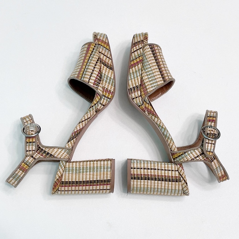 urban outfitters | sienna rattan raffia platform sandal heels 9 - Picture 9 of 13